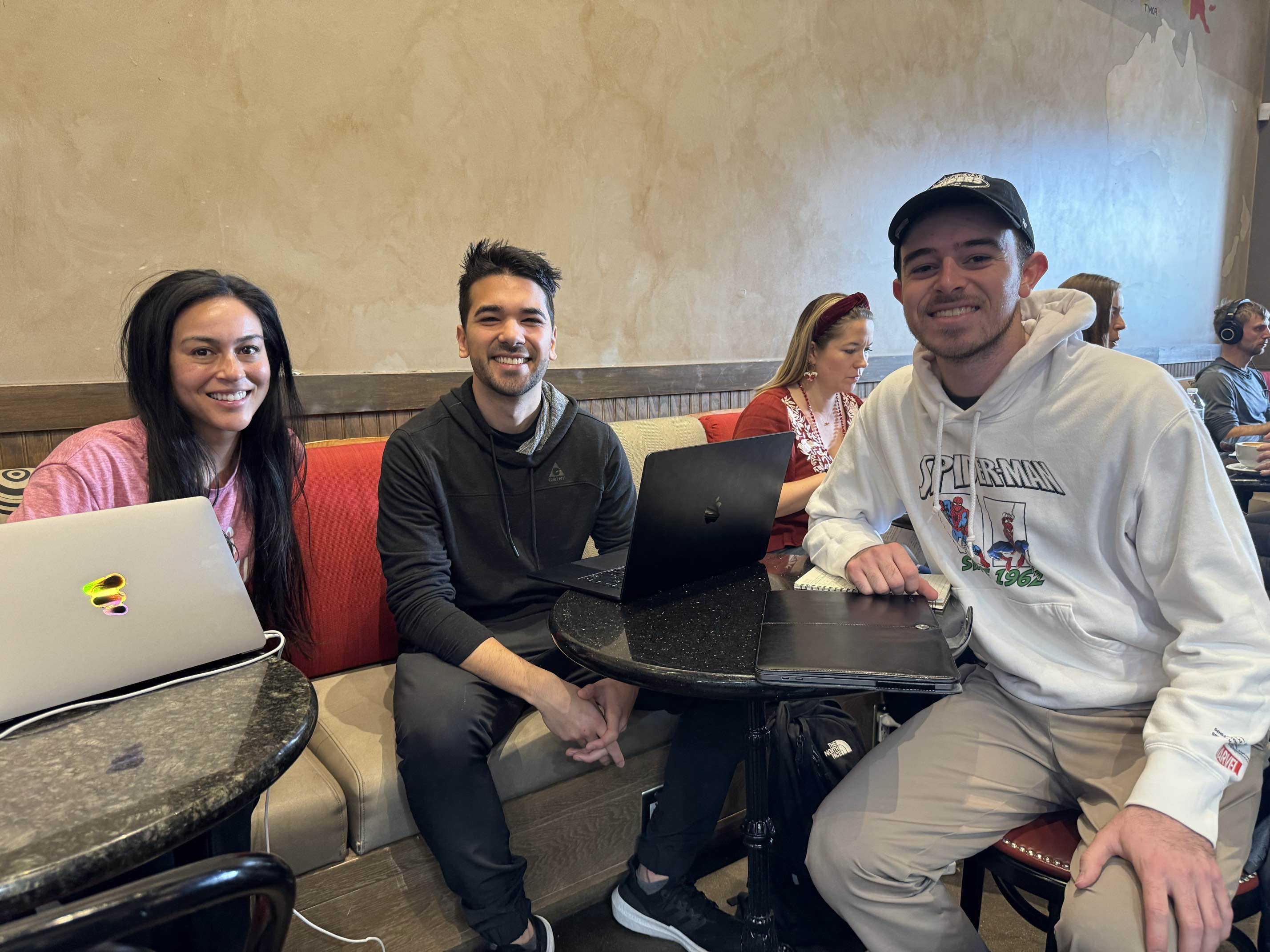 Group shot at a coffee shop